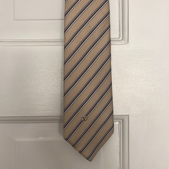 Valentino Silk Tie with Stripes, Vintage - Picture 2 of 8